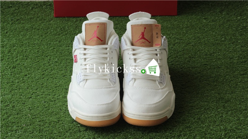 Best Version Levis x Air Jordan 4 Denim White